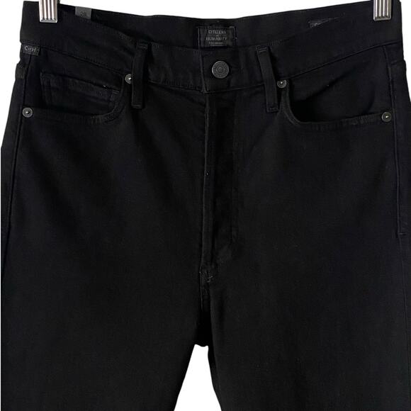 Citizens of Humanity Olivia High Rise Slim Ankle Lace Up Jeans US 28 Black Denim - Picture 8 of 16
